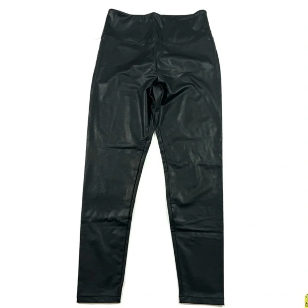 Boston Proper Faux Leather Skinny Ankle Leggings Aspen Black